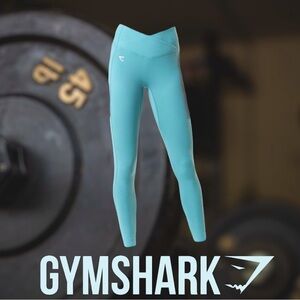 GymShark Women’s Crossover Leggings in Thunder Blue